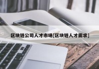 区块链公司人才市场[区块链人才需求]