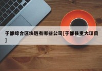 于都综合区块链有哪些公司[于都县重大项目]